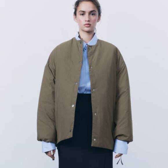 ZARA ZW COLLECTION QUILTED WATER REPELLENT JACKET - Picture 1 of 9